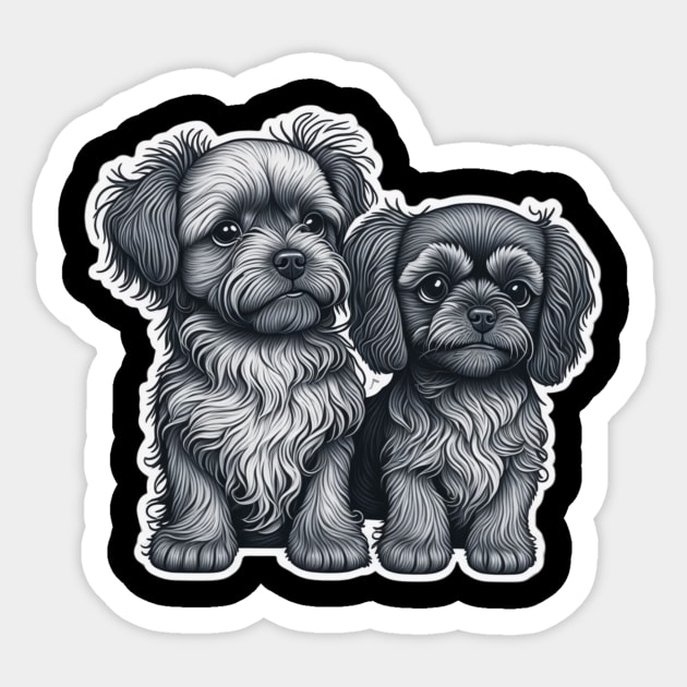 Long Haired Yorkie Terrier – Cute and Fluffy Sticker by IamActiveDog